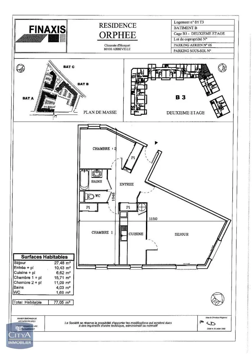 Photo 2 Appartement 3 pièces 77.05m²