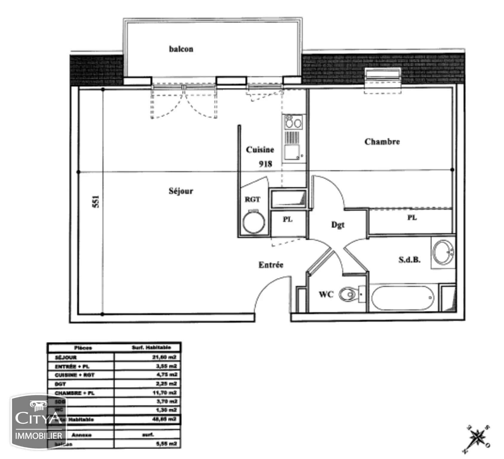 Photo 6 Appartement 2 pièces 48.85m²