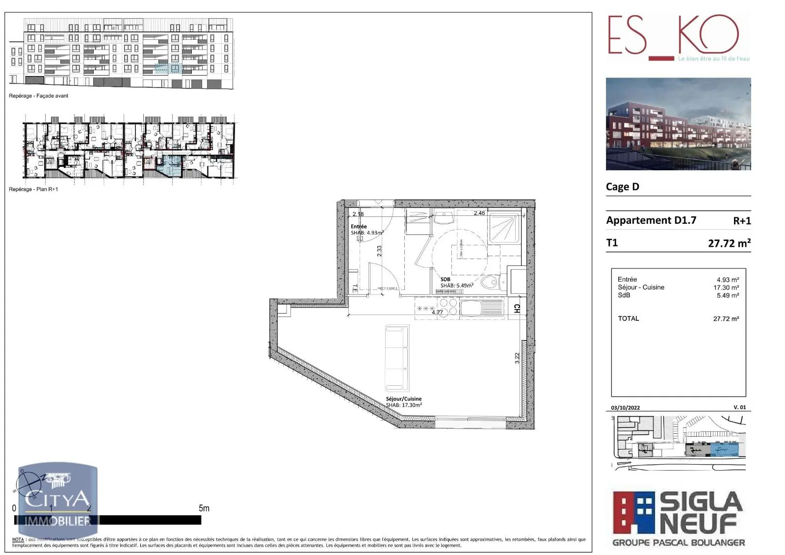 Photo 2 Appartement 1 pièce 27.72m²