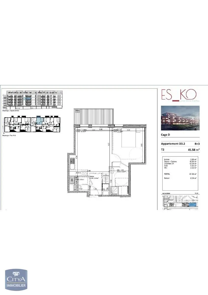 Photo 1 Appartement 2 pièces 41.58m²