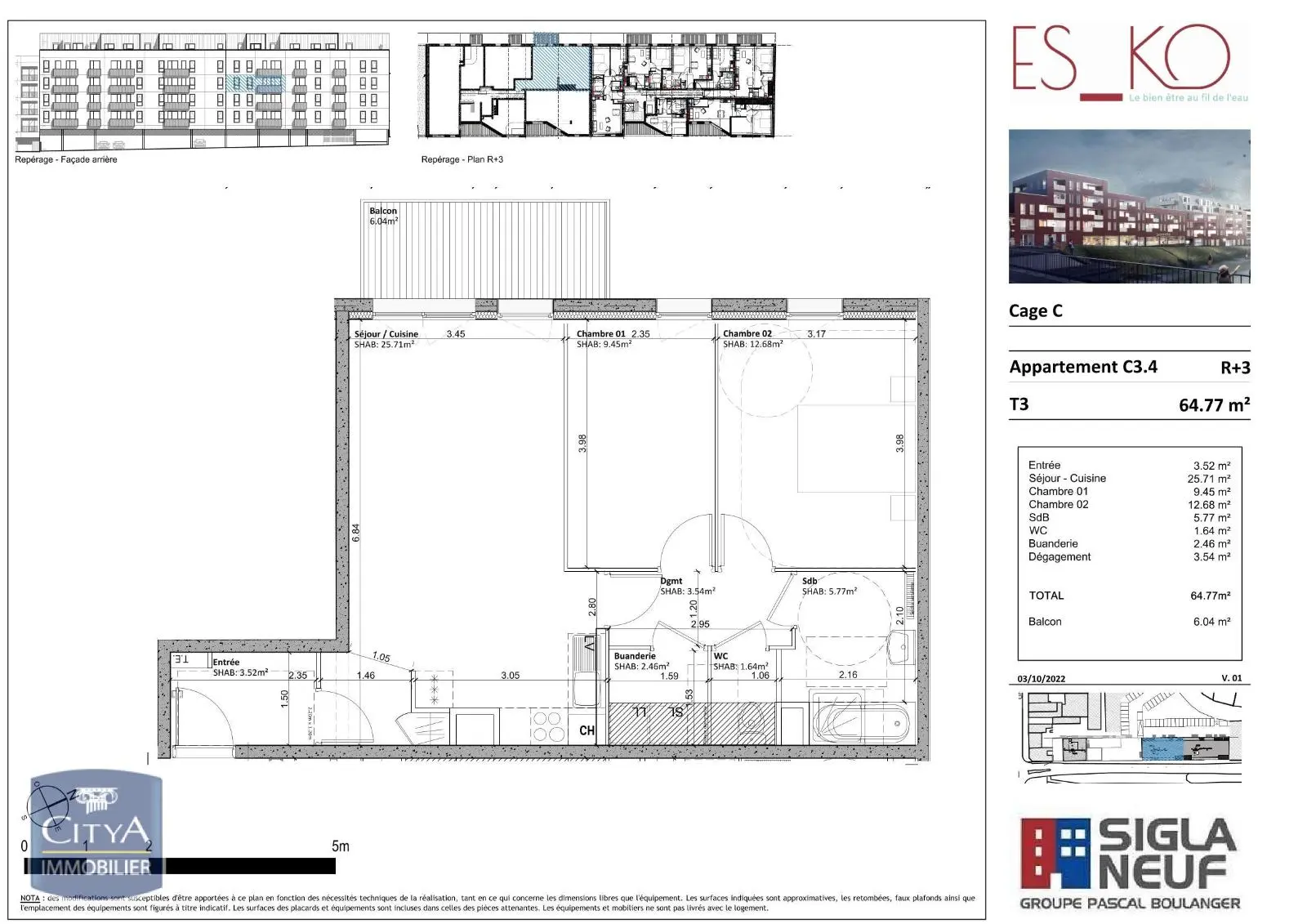 Photo 8 Appartement 3 pièces 64.77m²