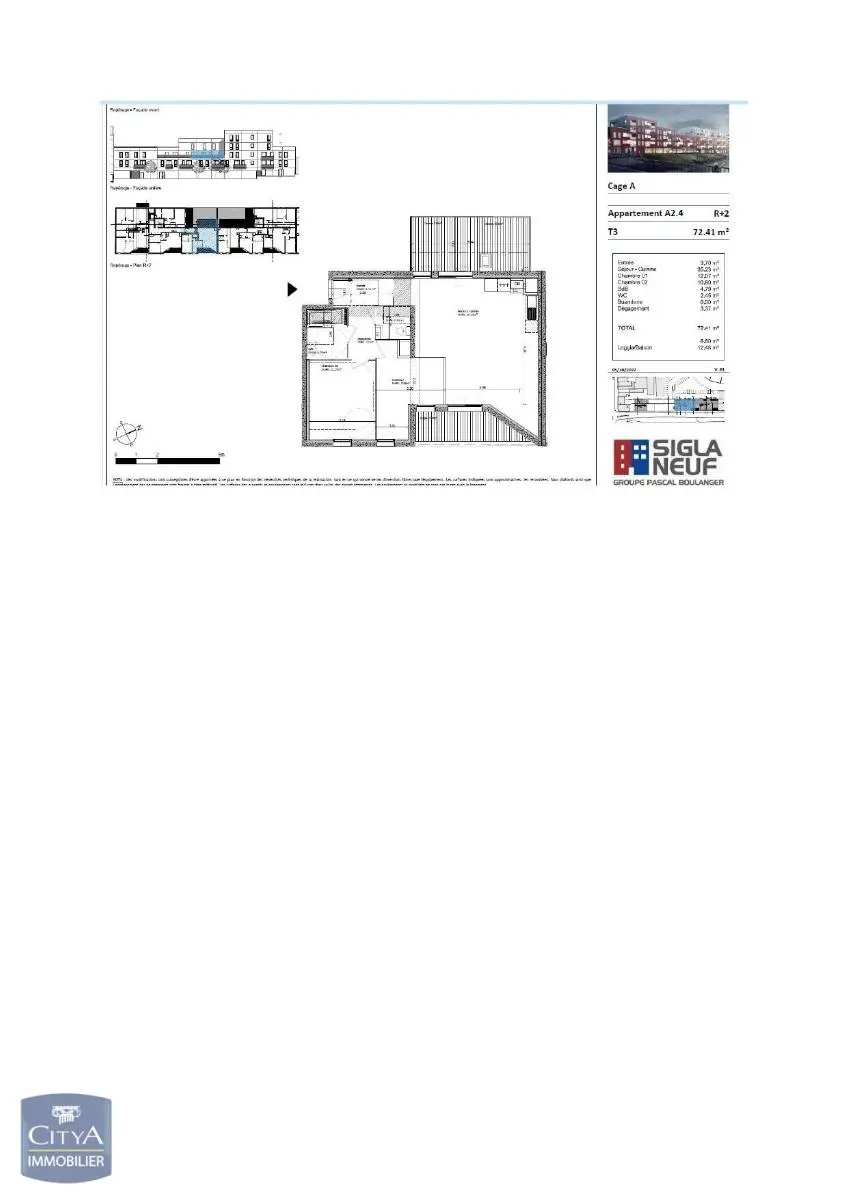 Photo 2 Appartement 3 pièces 72.41m²