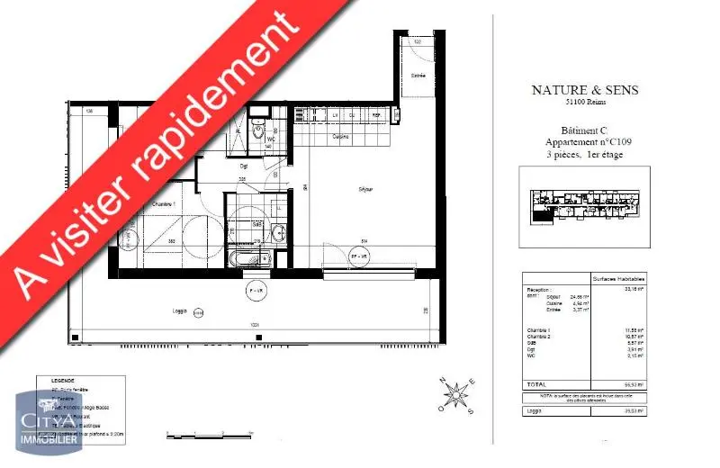 Photo 9 Appartement 3 pièces 66.93m²