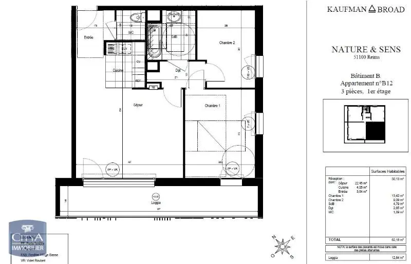 Photo 10 Appartement 3 pièces 62.18m²