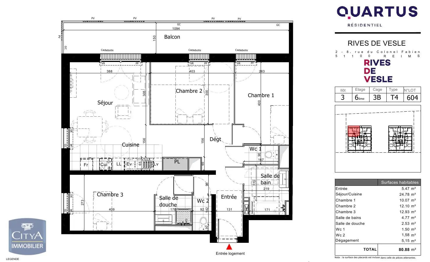 Photo 9 Appartement 4 pièces 80.88m²
