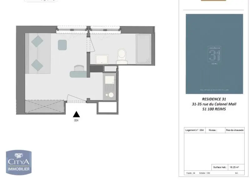 Photo 4 Appartement 1 pièce 16.25m²