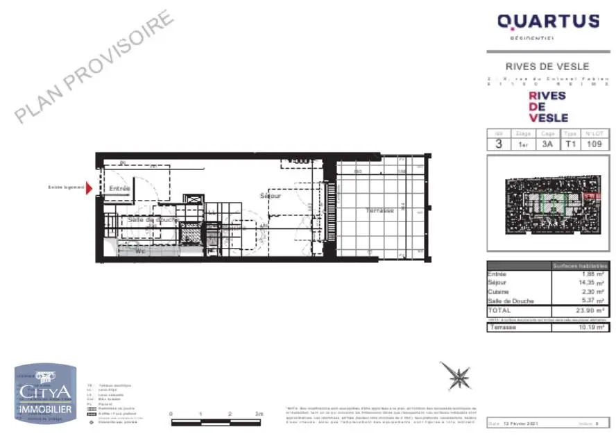 Photo 5 Appartement 1 pièce 23.9m²