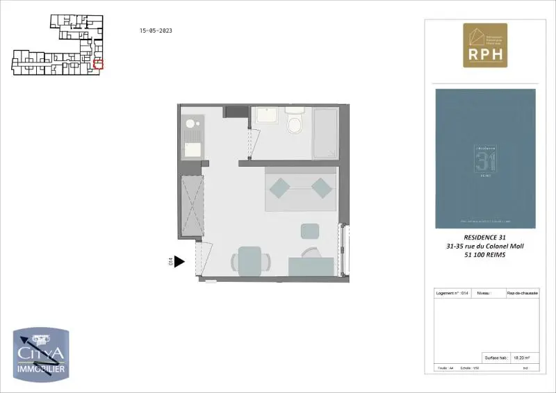 Photo 5 Appartement 1 pièce 18.2m²