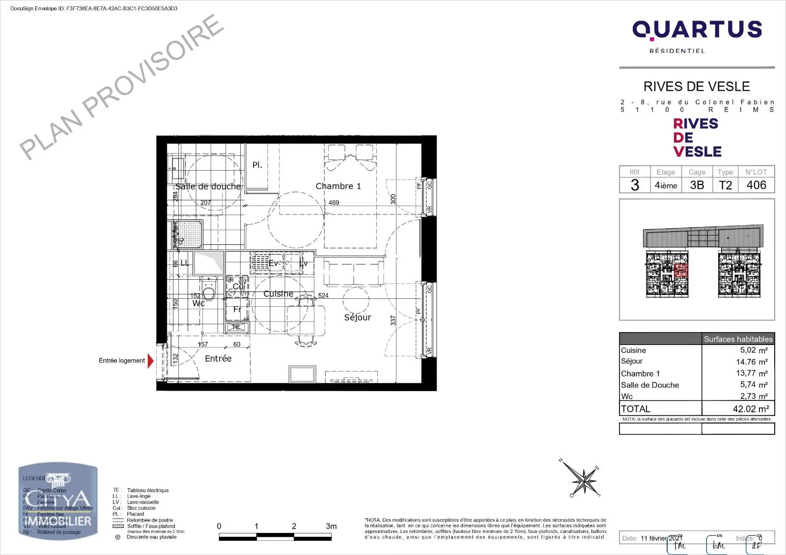 Photo 5 Appartement 2 pièces 42.02m²