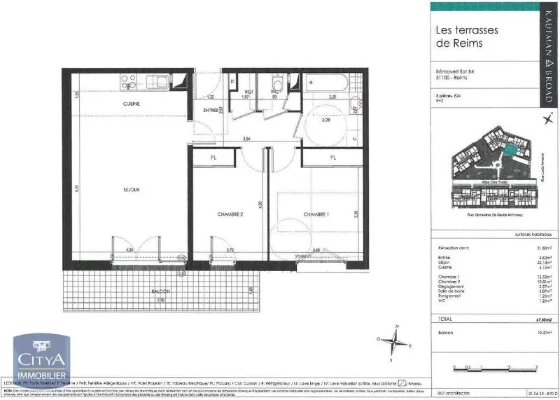 Photo 6 Appartement 3 pièces 67.85m²