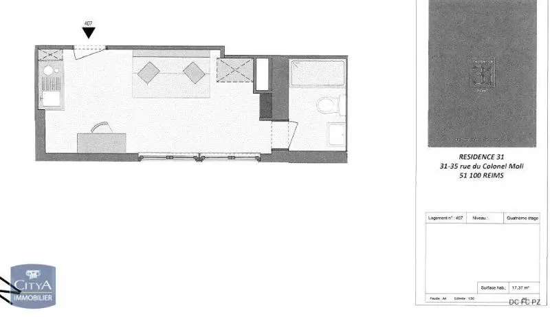 Photo 6 Appartement 1 pièce 16.49m²