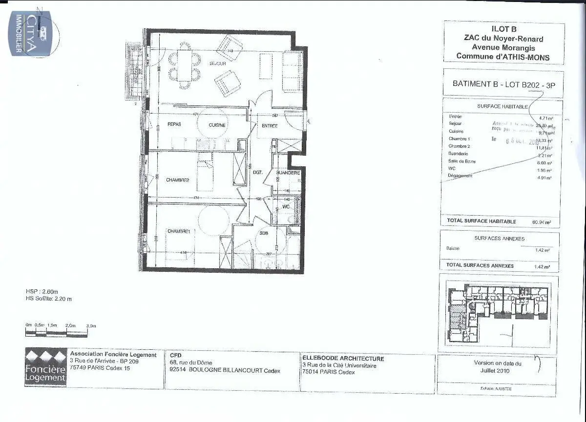 Photo 2 Appartement 3 pièces 80.94m²