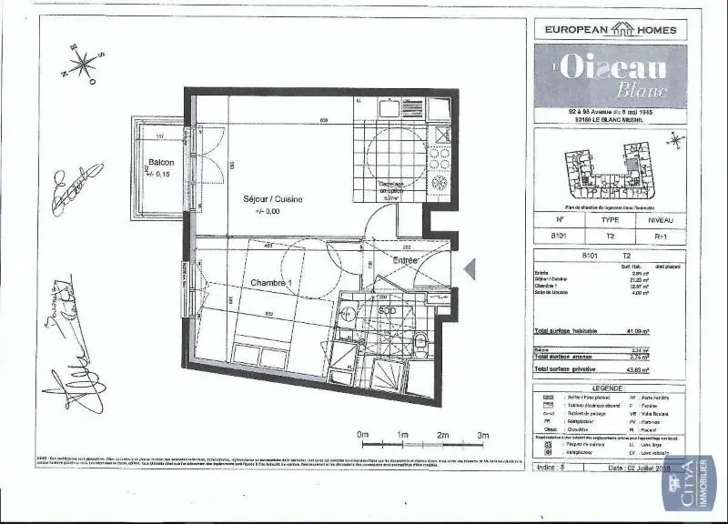 Le Blanc-Mesnil (93150) Appartement 2 pièces 41.44m² photo 8