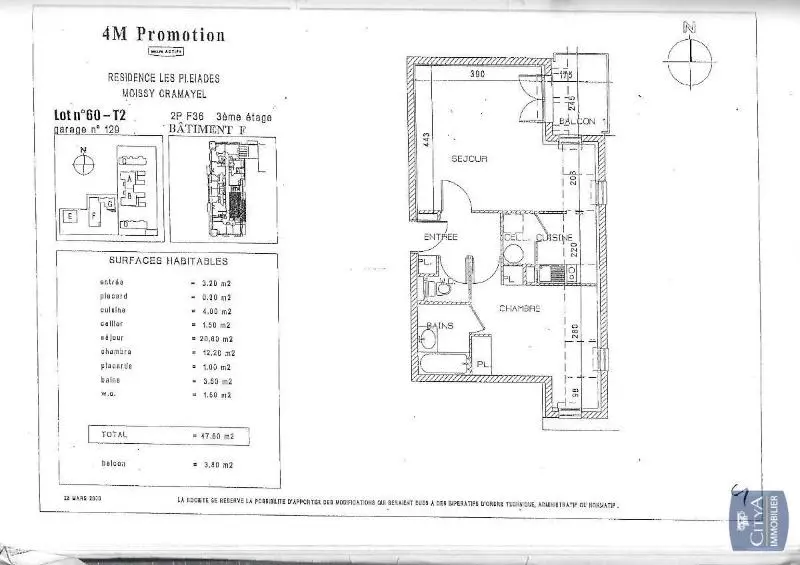 Illustration pour Appartement 2 pièces 47.8m² Photo Appartement 2 pièces 47.8m²