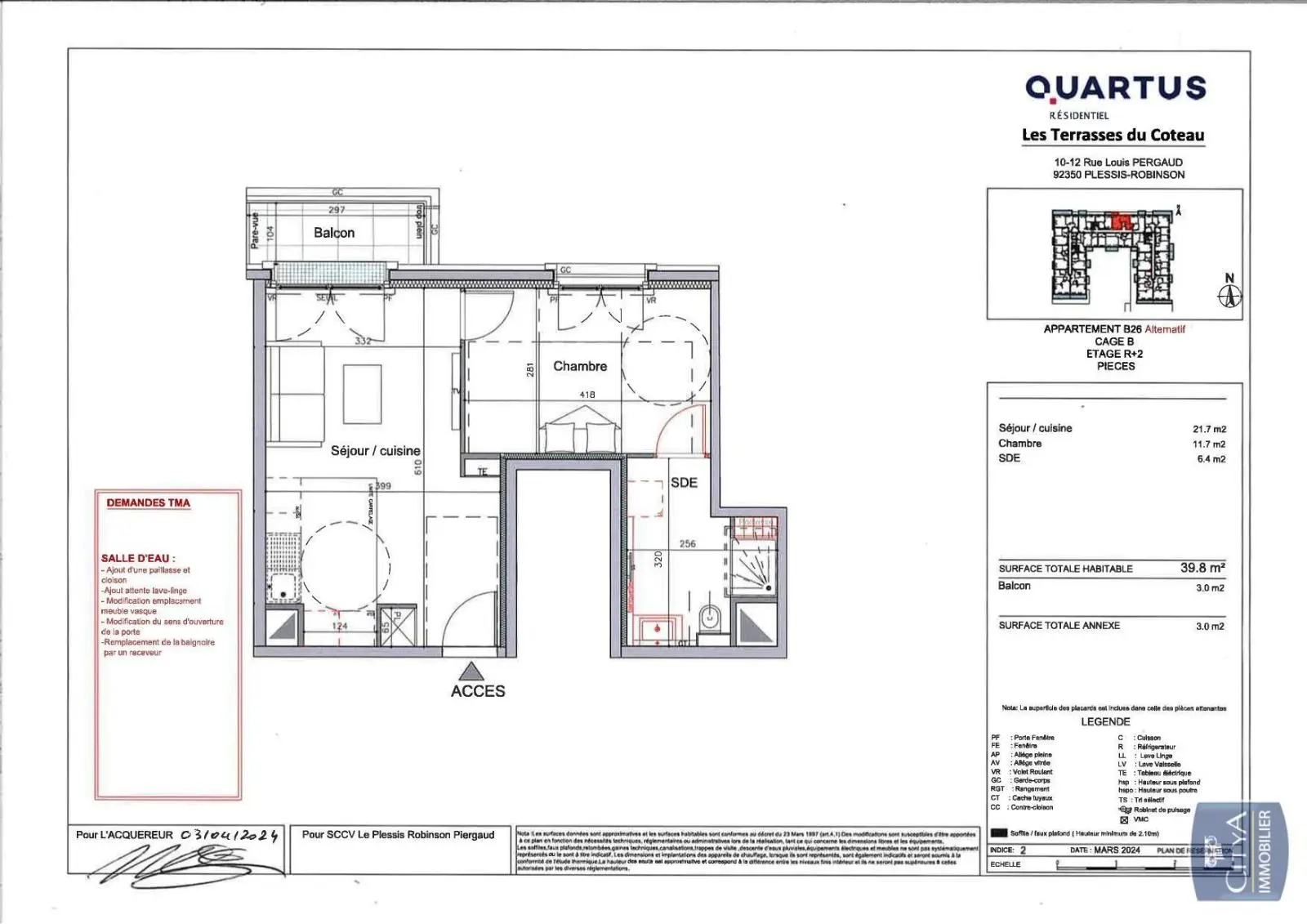 Photo 1 Appartement 2 pièces 39.8m²