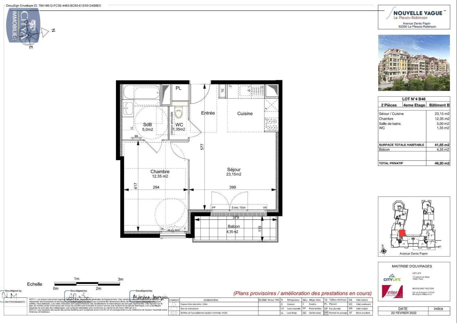 Photo 2 Appartement 2 pièces 41.85m²