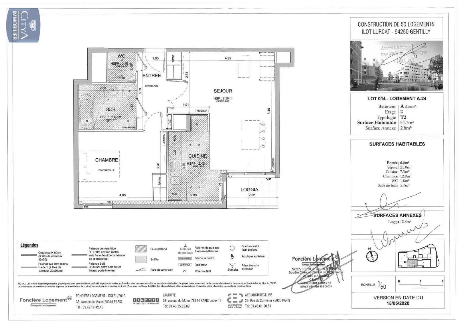 Photo 2 Appartement 2 pièces 54.7m²