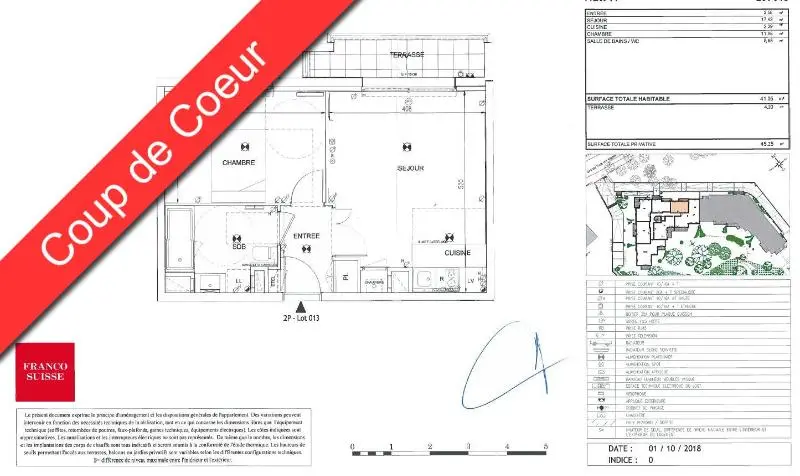 Photo 1 Appartement 2 pièces 41.05m²