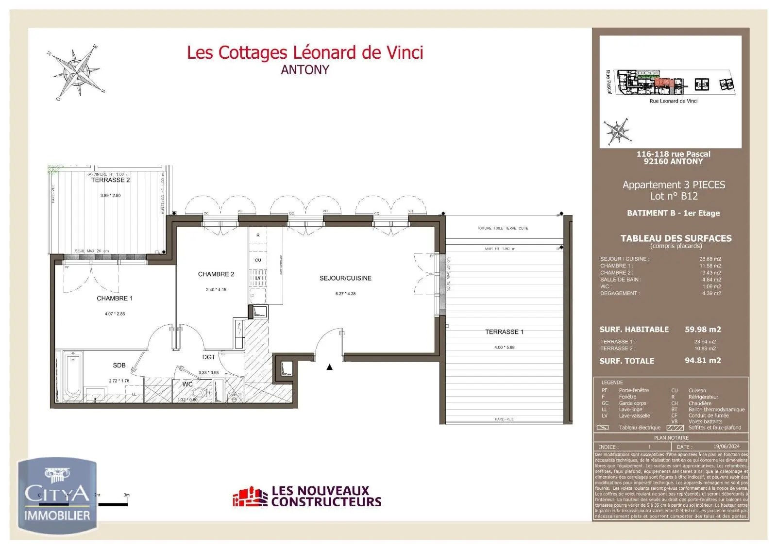 Photo 14 Appartement 3 pièces 59.98m²
