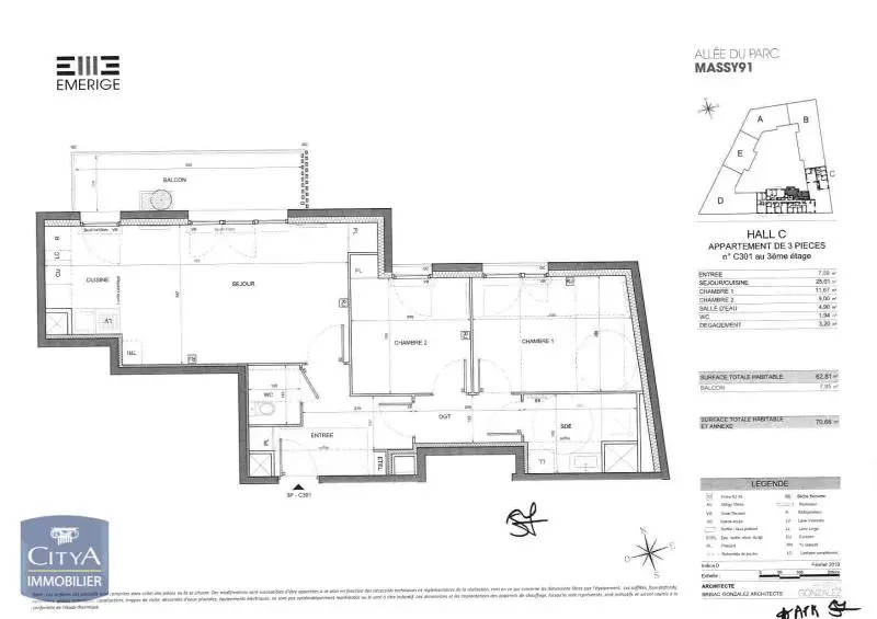 Photo 3 Appartement 3 pièces 62.81m²