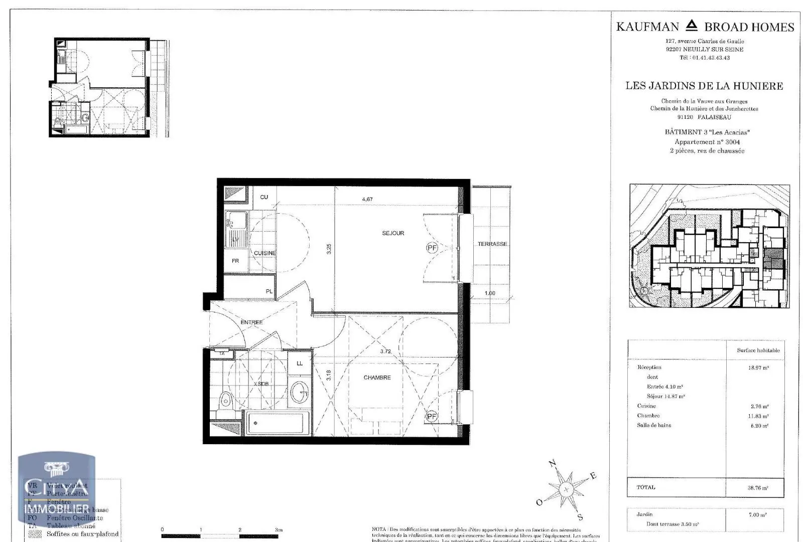 Photo 2 Appartement 2 pièces 38.71m²
