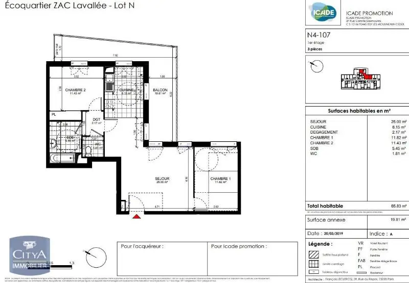 Photo 15 Appartement 3 pièces 65.83m²