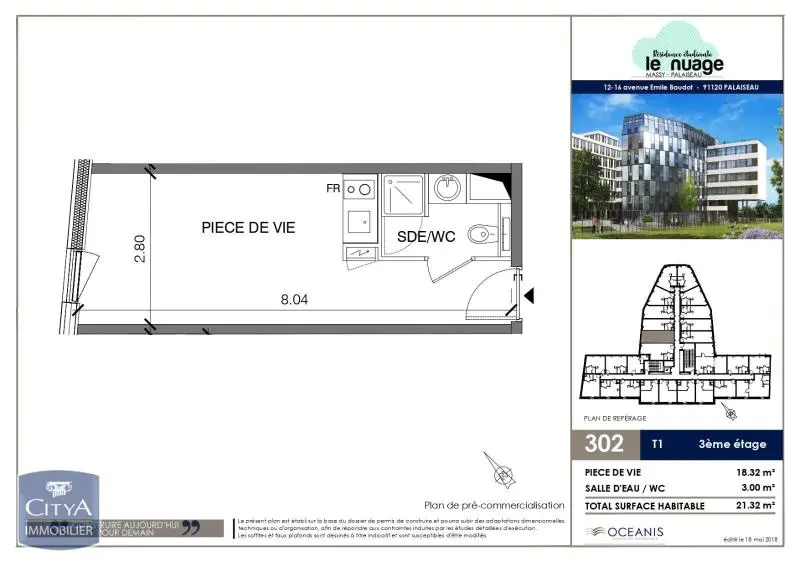 Photo 6 Appartement 1 pièce 21.32m²