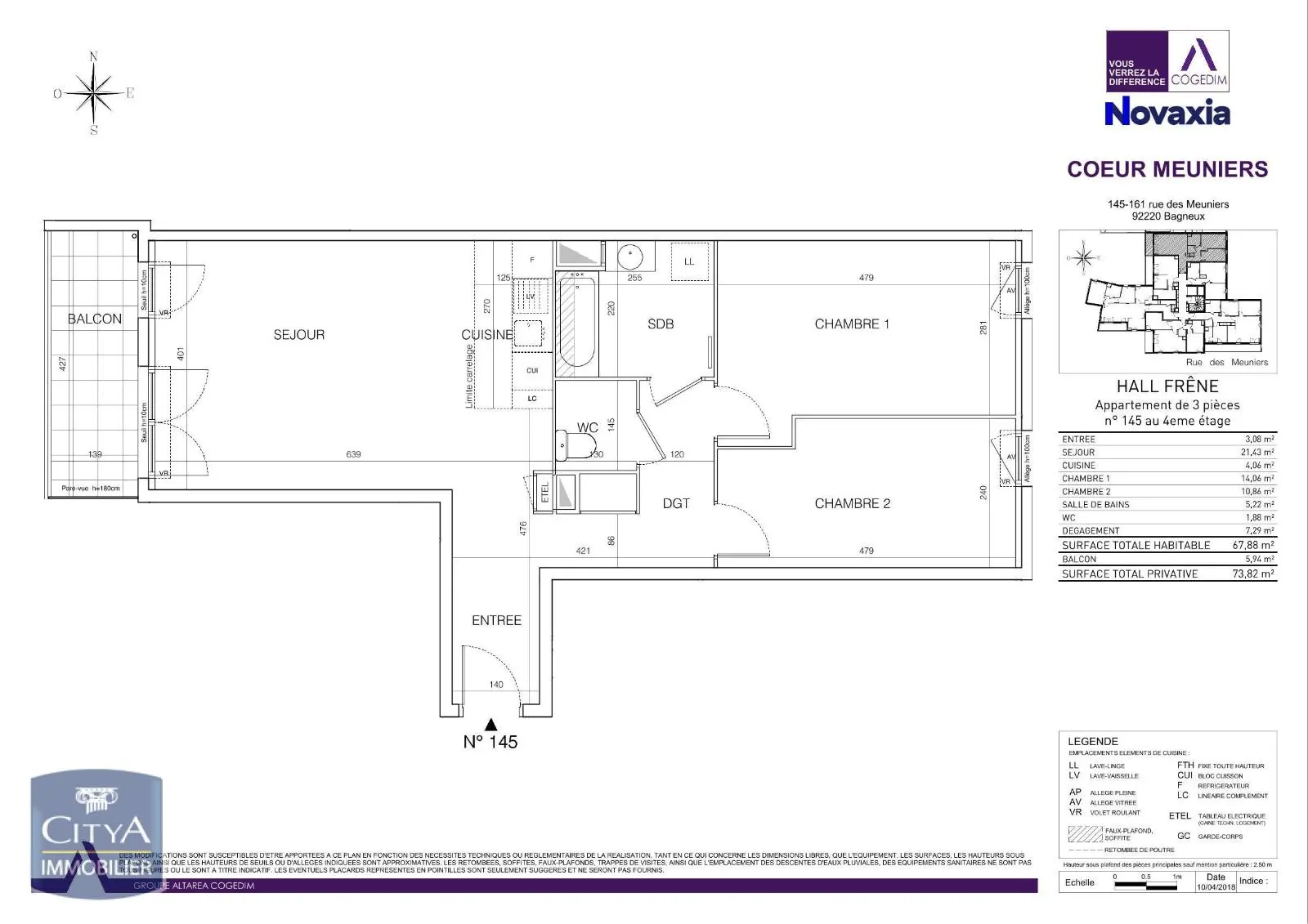 Photo 6 Appartement 3 pièces 67.88m²