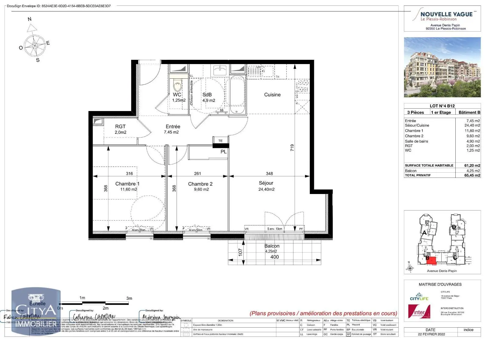 Photo 2 Appartement 3 pièces 61.2m²