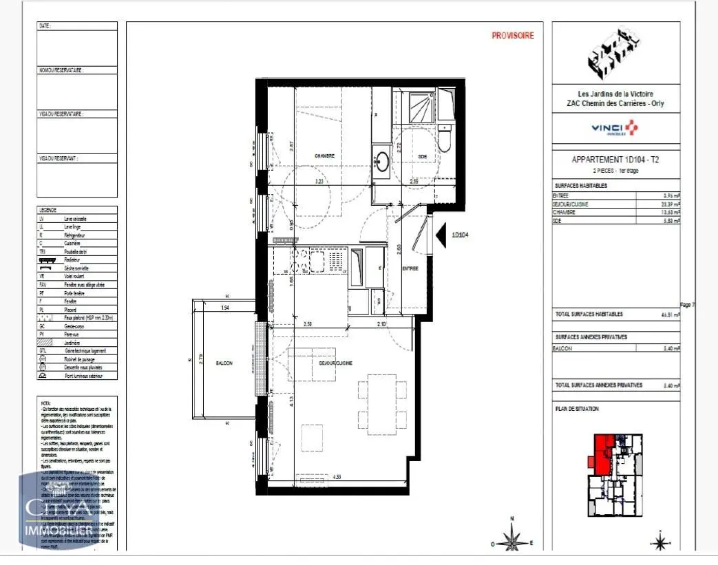 Photo 7 Appartement 2 pièces 46.81m²