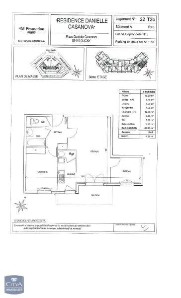 Photo 2 Appartement 2 pièces 50.93m²