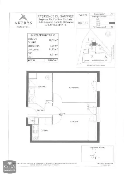 Photo 4 Appartement 2 pièces 39.67m²