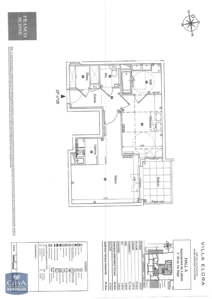 Photo 3 Appartement 2 pièces 49.6m²