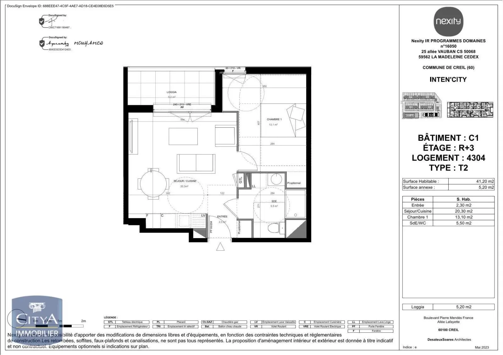 Photo 1 Appartement 2 pièces 41.2m²