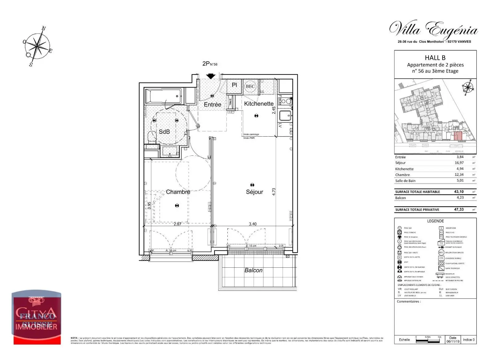 Photo 2 Appartement 2 pièces 43.1m²