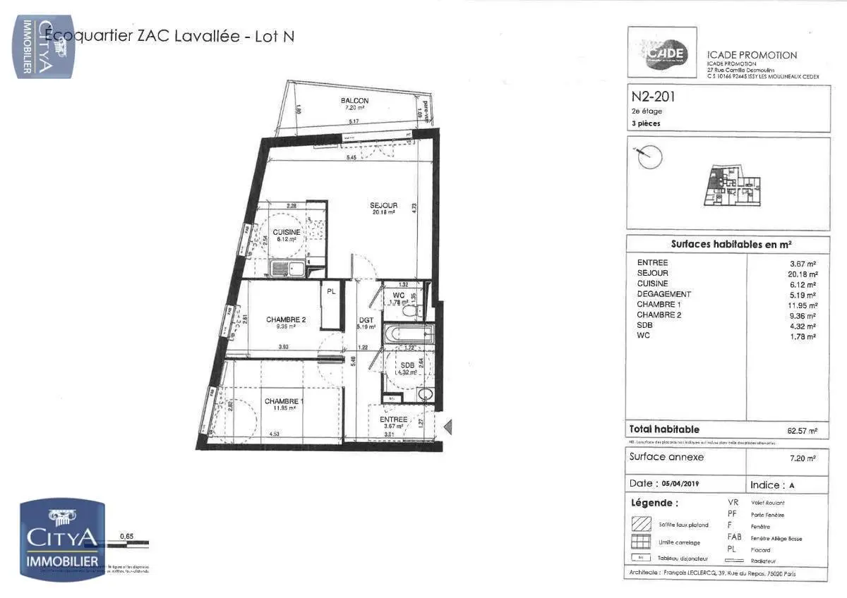 Photo 16 Appartement 3 pièces 62.57m²