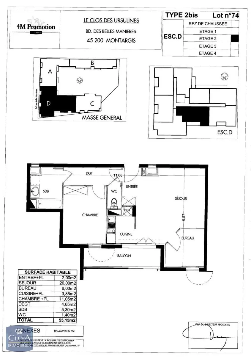 Photo 7 Appartement 2 pièces 55.15m²