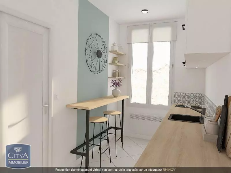 Illustration pour Appartement 3 pièces 32m² Photo Appartement 3 pièces 32m²