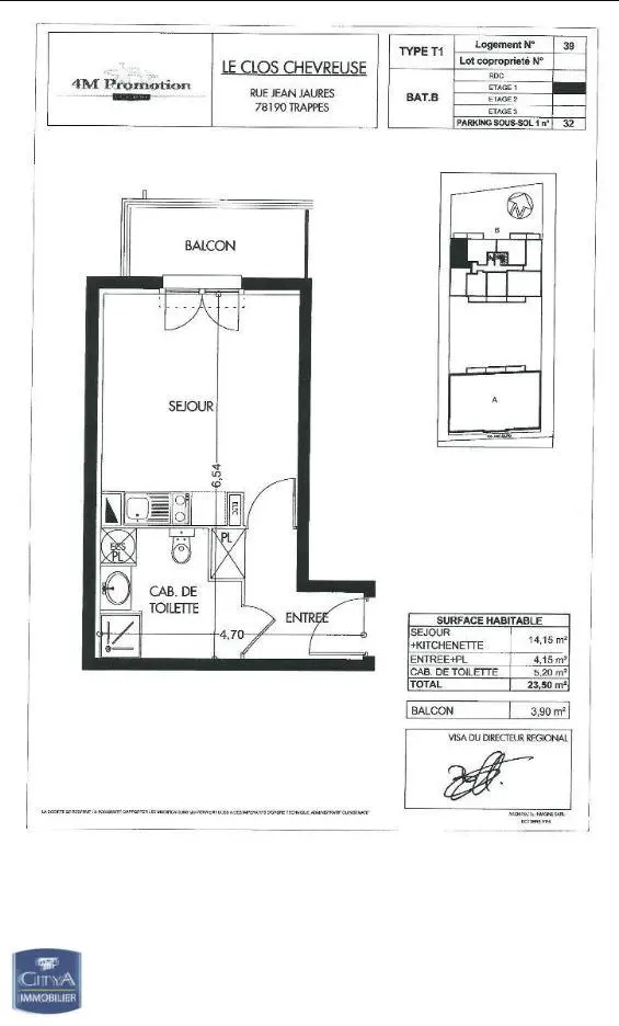 Photo 2 Appartement 1 pièce 23.5m²