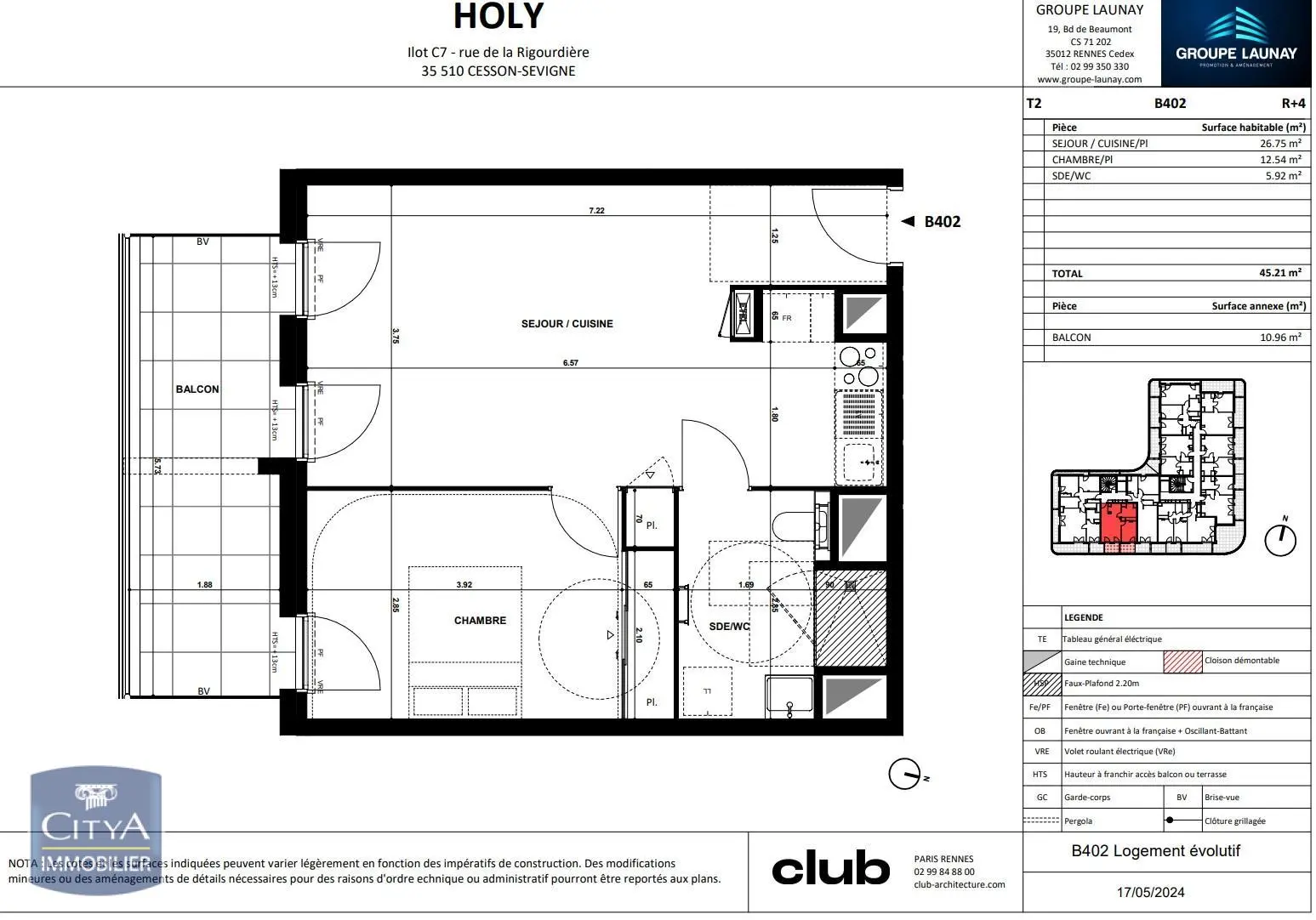 Photo 2 Appartement 2 pièces 45.21m²