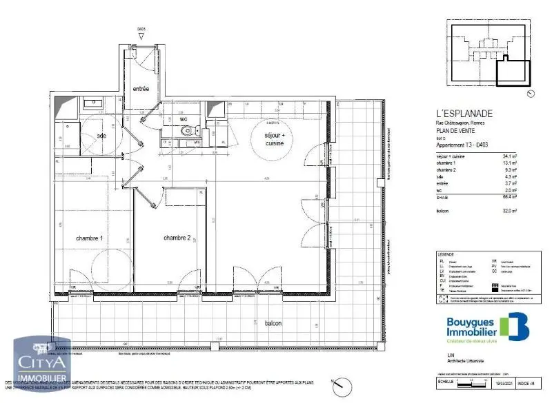 Photo 2 Appartement 3 pièces 66.4m²