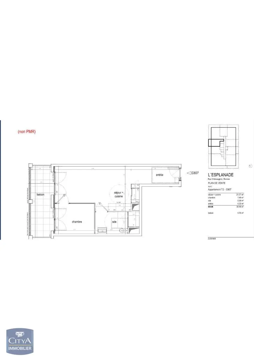 Photo 7 Appartement 2 pièces 38.48m²