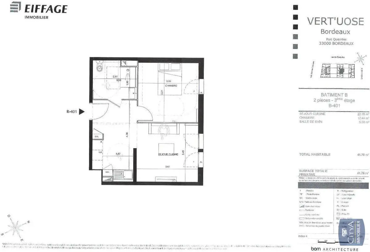 Photo 2 Appartement 2 pièces 41.78m²