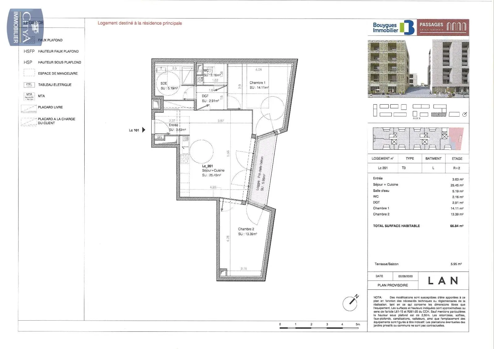 Photo 1 Appartement 3 pièces 66.87m²