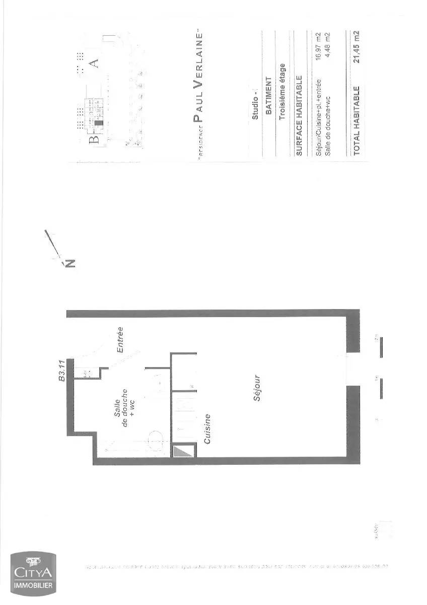 Photo 11 Appartement 1 pièce 21.45m²