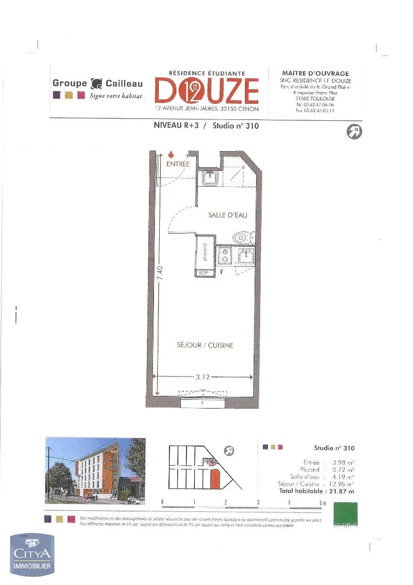 Photo 5 Appartement 1 pièce 20.6m²