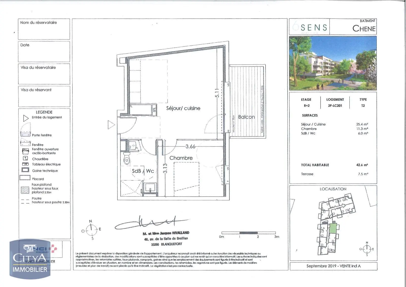 Photo 2 Appartement 2 pièces 42.6m²