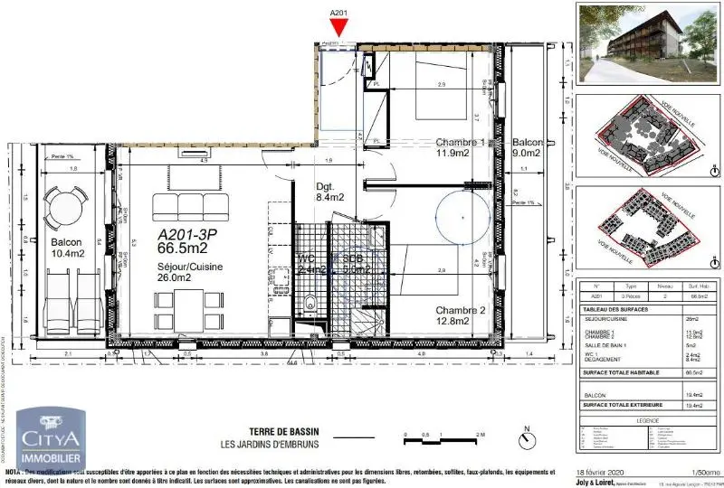 Photo 2 Appartement 3 pièces 66.5m²