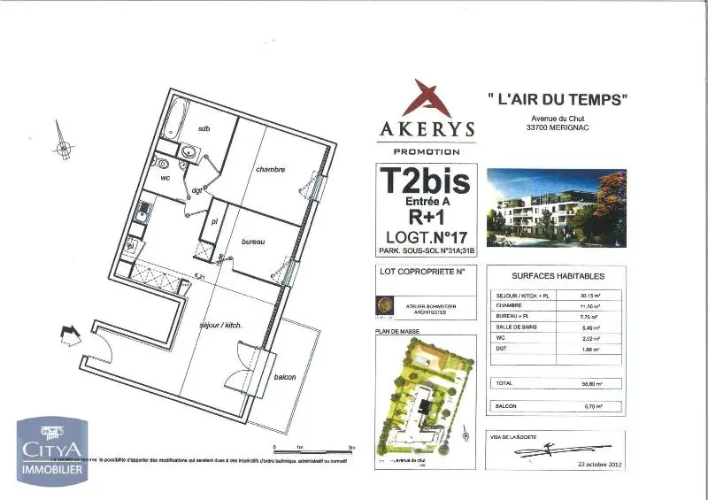Photo 2 Appartement 3 pièces 58.6m²