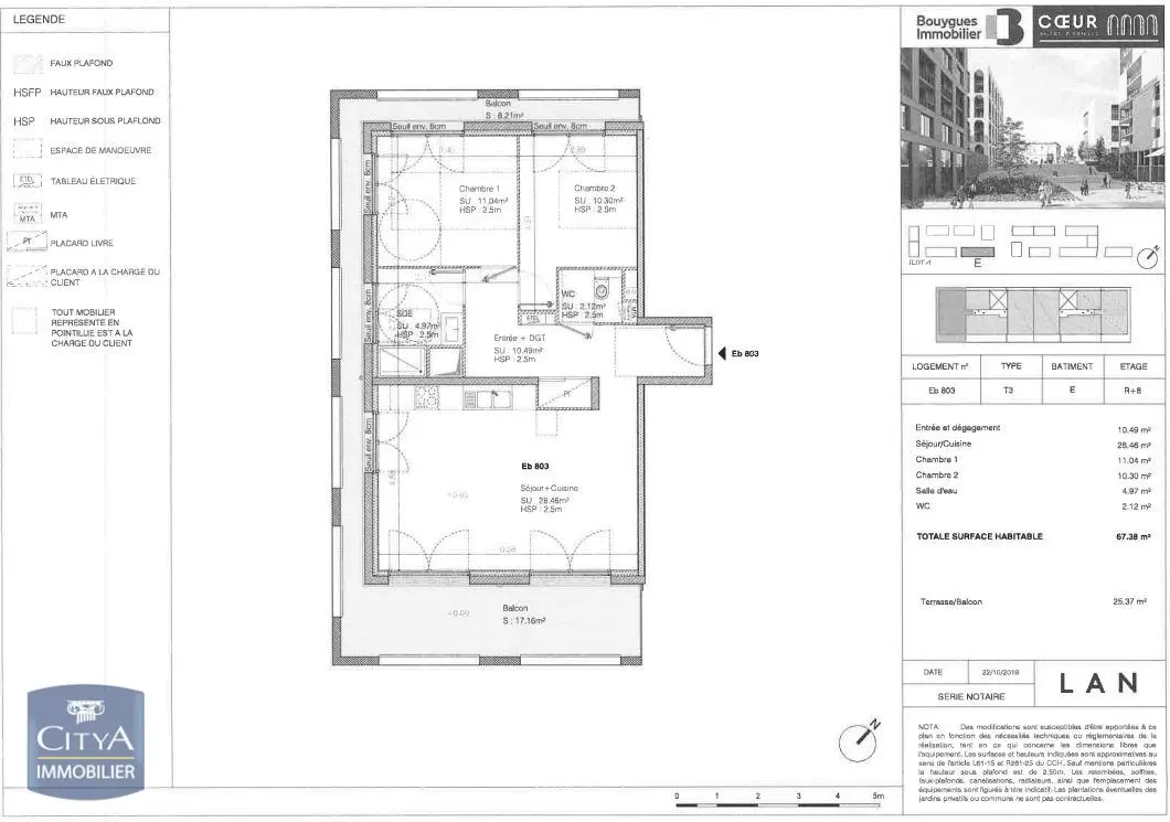 Photo 2 Appartement 3 pièces 67.38m²